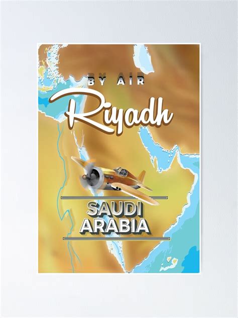 Riyadh Saudi Arabia Vintage Travel Poster Poster By Vectorwebstore