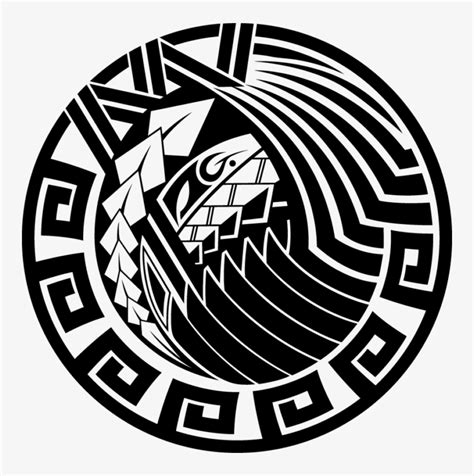 Circle Tribal Png Banner Black And White Round Polynesian Tattoo