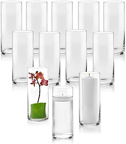 Top Rated 12 Inch Wide Cylinder Vases For Weddings And Home Decor