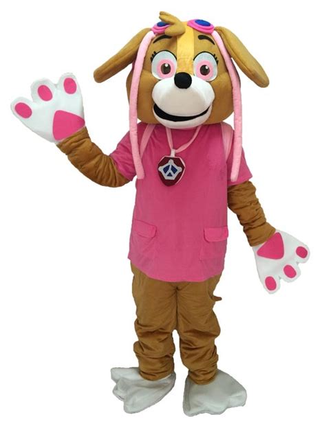 20999 Paw Patrol Skye Pink Mascot Costume Dog Fancy Suit Cartoon