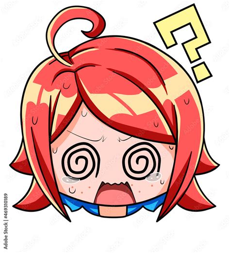 Kawaii Anime Face Anime Chibi Style Confuse Expression Ilustraci N