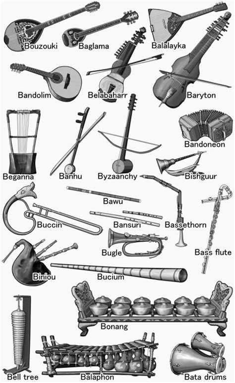 30+ Trends Ideas Drawing Musical Instruments With Names | Beads by Laura