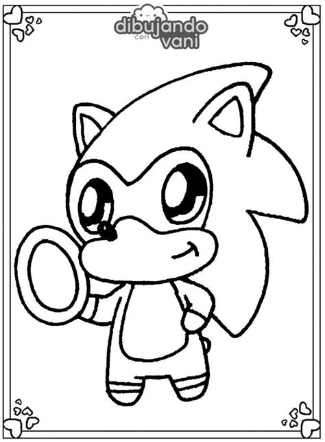 Dibujo De Sonic Chibi Para Imprimir Y Colorear Dibujando Con Vani