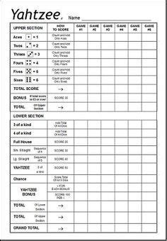 Kniffel vorlage / yahtzee gewinnkarte. 6 Kniffel Vorlage Business Template Kniffel Vorlage | Crafts | Pinterest | Vorlagen, Ausdrucken ...