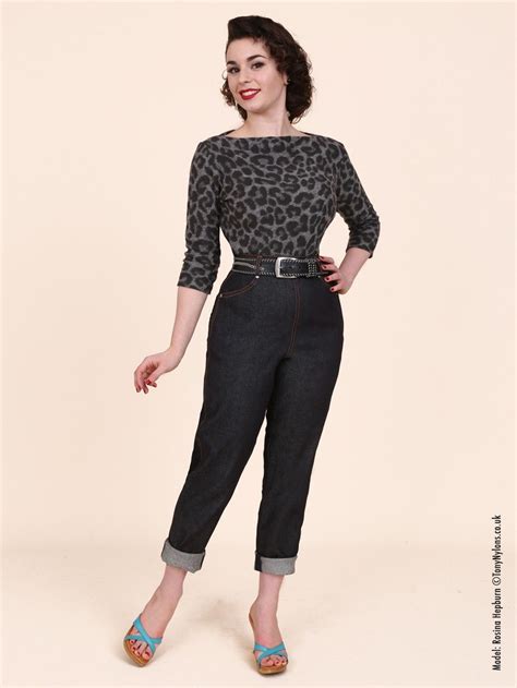 1950s Fashion For Women Jeans 1950 Jeans Blue Denim 1950 Fashion