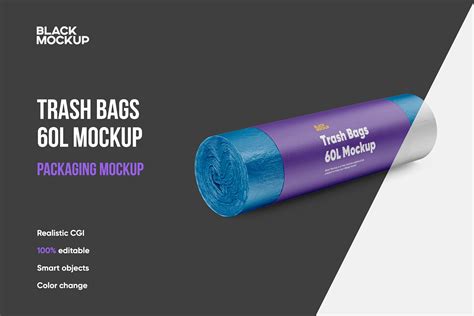 Download Trash Bags 60L Mockup on Behance