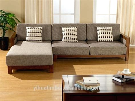 The quality of wood used in wooden furniture designs is a point of concern for any furniture shopper. Image result for platform wood L-shaped sofa | Wooden sofa designs, Living room sofa design ...