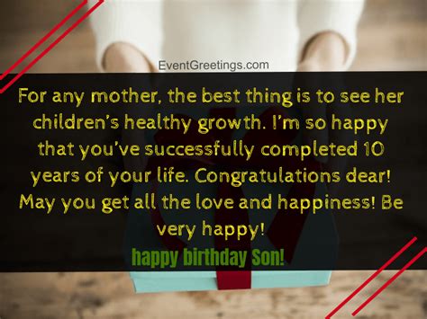 Happy birthday son quotes and messages whether your son is a moody teenager or a cute little boy pick a quote below and wish them happy birthday son in style if you have a son you should know that your home will never be quiet tidy or organized as long as he is around 1st birthday wishes first. 30 Best Happy Birthday Son From Mom Quotes With ...