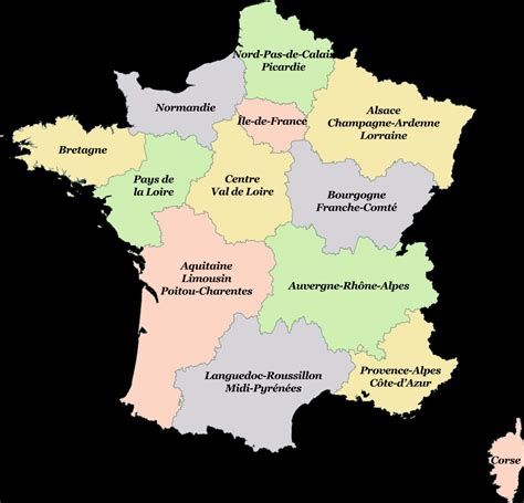 22 Regions Of France Map Map