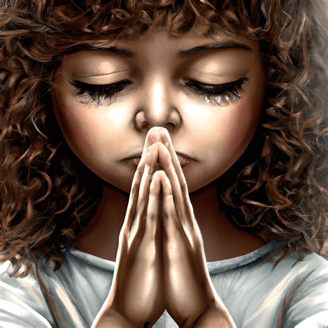 A Black Child Praying · Creative Fabrica
