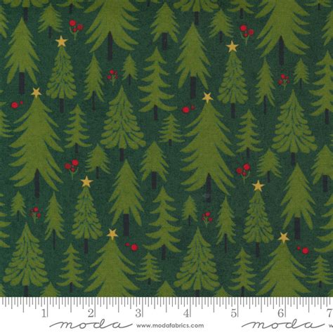 Moda Hustle And Bustle Toboggan Pine Tree Pine Fabric By Basic Grey