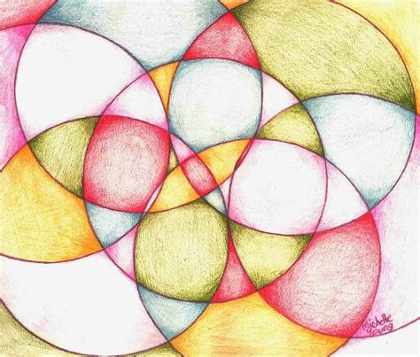 Colorful Circles Drawing By Michelle Young Pixels