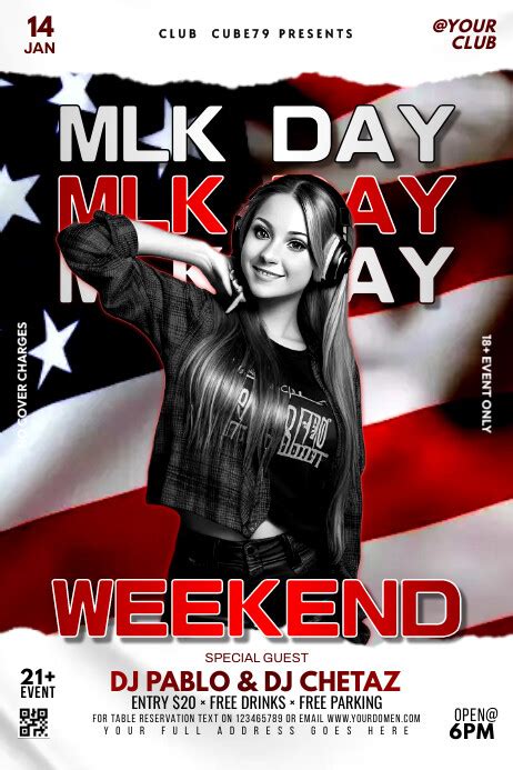 Mlk Day Weekend Template Postermywall