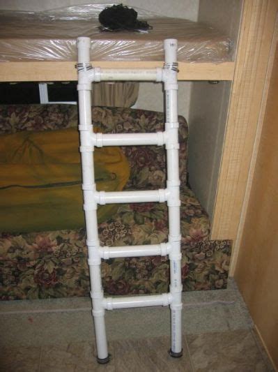 Bunks allow each child to have their own permanent bed and because they are rv bunks they're taking up less floor space than conventional beds. PVC bunk ladder photo IMG_1666_5.jpg | House on wheels, Ladder, Diy ladder