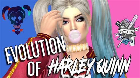 Sims 4 Create A Sim The Evolution Of Harley Quinn Cc List Youtube