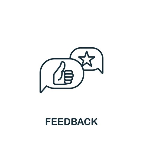 Feedback Icon From Customer Service Collection Simple Line Element Feedback Symbol For