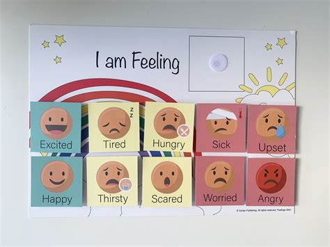Emotions And Feelings Chart For Visual Learners Toddlers Etsy Uk