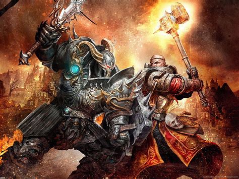 Chaos Vs Order Priest Hammer Warhammer Epic Warrior Battle