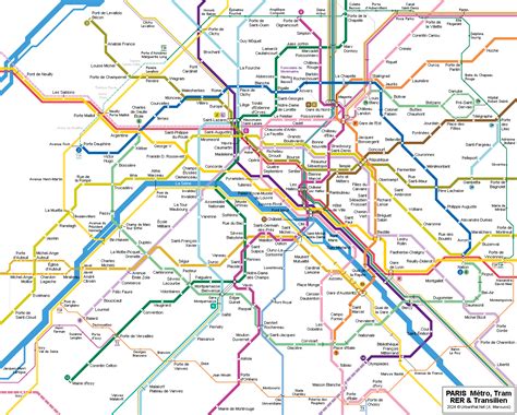Paris France Metro Map