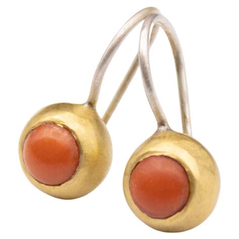 Red Coral Tassel Earrings At 1stDibs
