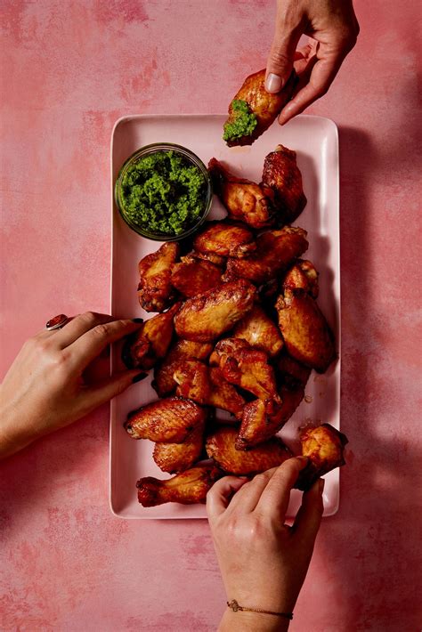 Nam Yu Chicken Wings With Scallion Ginger Relish Wsj Recipes