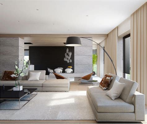 Clean Neutral Colour Palette Contemporary Living Room
