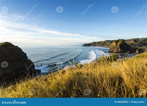 Spiaggia Di Piha Nuova Zelanda Fotografia Stock Immagine Di Oceano