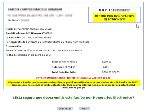 Como Emitir Recibo Por Honorarios Electronico Actualizado 2019 Hot