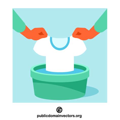 Hand Washing Clothes Public Domain Vectors
