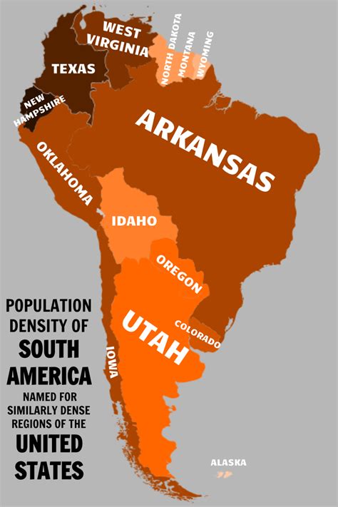 Formal censuses were not carried out during the colonial era, but by population, the united states of america is the 3rd largest country in the world, behind china (1.39 the largest city by population and the most densely populated city in the us is new york city. Population Density of South America with U.S. Equivalents ...