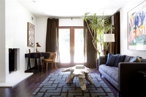 Native Woods Contemporary Living Room Los Angeles By Tim Clarke