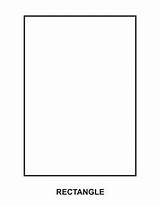 Coloring Rectangle Printable Shapes Colouring Shape Template Templates sketch template