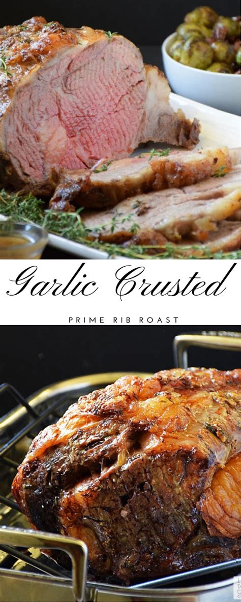 Follow our prime rib menu and prep plan for what to serve, and pull off this celebratory feast with get festive with the signature drink for your prime rib dinner; Garlic Crusted Prime Rib Roast #christmas #dinner | Liane ...