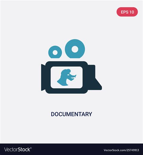 Two Color Documentary Icon From Animals Concept Vector Image