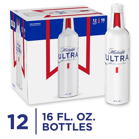 Michelob Ultra Light Beer 12 Pack Beer 16 Fl Oz Bottles 42 Abv