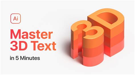 Master 3d Text In Illustrator In 5 Minutes Youtube