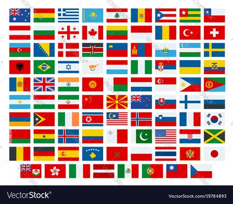 Flags Of The World Royalty Free Vector Image Vectorstock