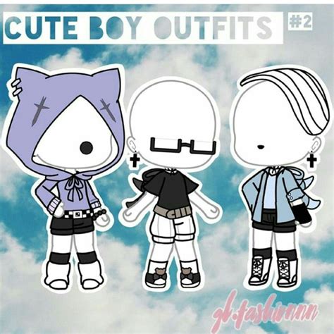 Boy Outfit Idea Gacha Life Theme •black Rose• Gacha Outfits