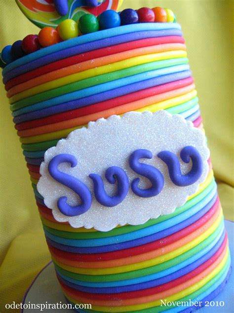There are lot of new and unique birthday cakes pics you will find on this website. Rainbow Birthday Cake {odetoinspiration.com} | This cake is … | Flickr