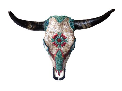 Nice Native American Wall Decor 1 Native American Turquoise Cow Skull