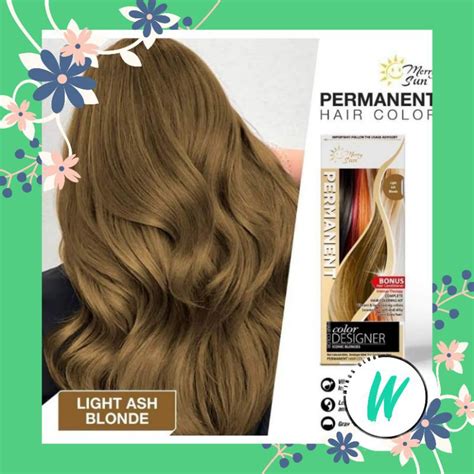Light Ash Blonde Merry Sun Permanent Hair Color W Complete Hair Coloring Kit Shopee Philippines