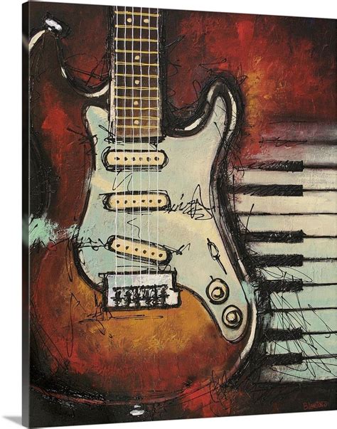Guitar Wall Art Guitar Painting Oil Painting On Canvas Art Painting
