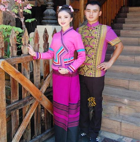 Thailand Dai Traditional Costumes Of Couples Clothing Four Seasons