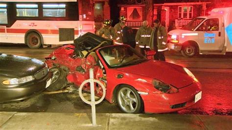 Porsche Crashes Into Parked Cars In The Beaches Cbc News
