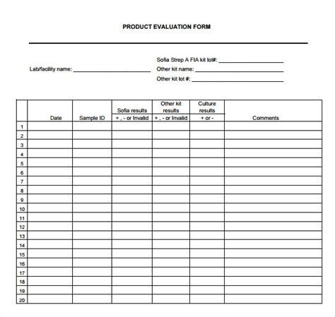 Free 8 Sample Product Evaluations In Pdf