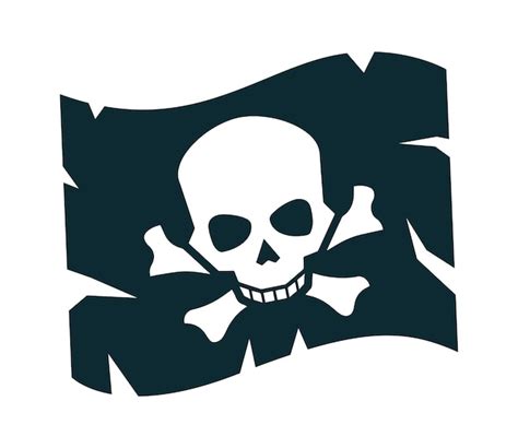Icono De Bandera De Piratas Ilustración Vectorial Vector Premium