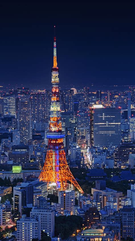 Tokyo Tower 4k Wallpaper Japan Metal Structure Cityscape City