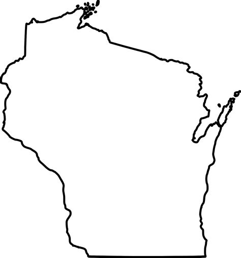 Wisconsin State Map Free Vector Graphic On Pixabay Wisconsin State