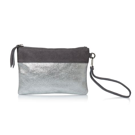 Two Tone Leather Clutch Bag Oliver Bonas