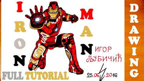 How To Draw Iron Man Full Body Step By Step Easy From